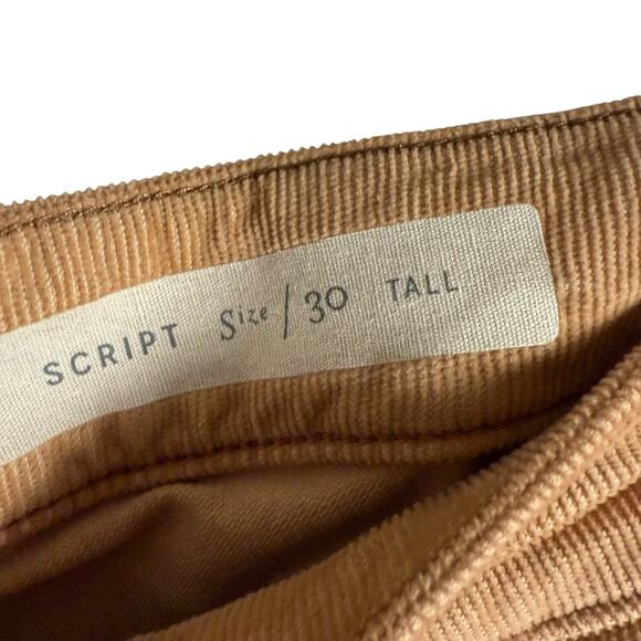 Anthropologie Pilcro Script Light Brown Corduroy High Rise Skinny Jeans 30 Tall - Picture 5 of 10